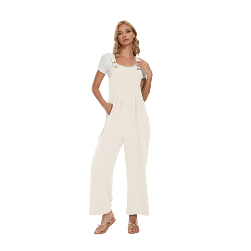 Plus Size Wide Leg Overalls Jumpsuit