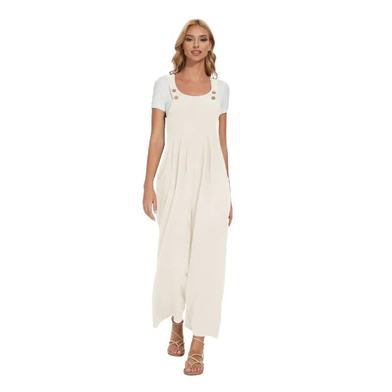 Plus Size Wide Leg Overalls Jumpsuit