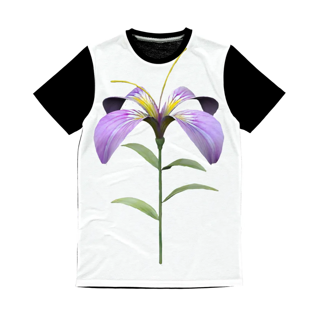 PurpleFlower2 Classic Sublimation Panel T-Shirt