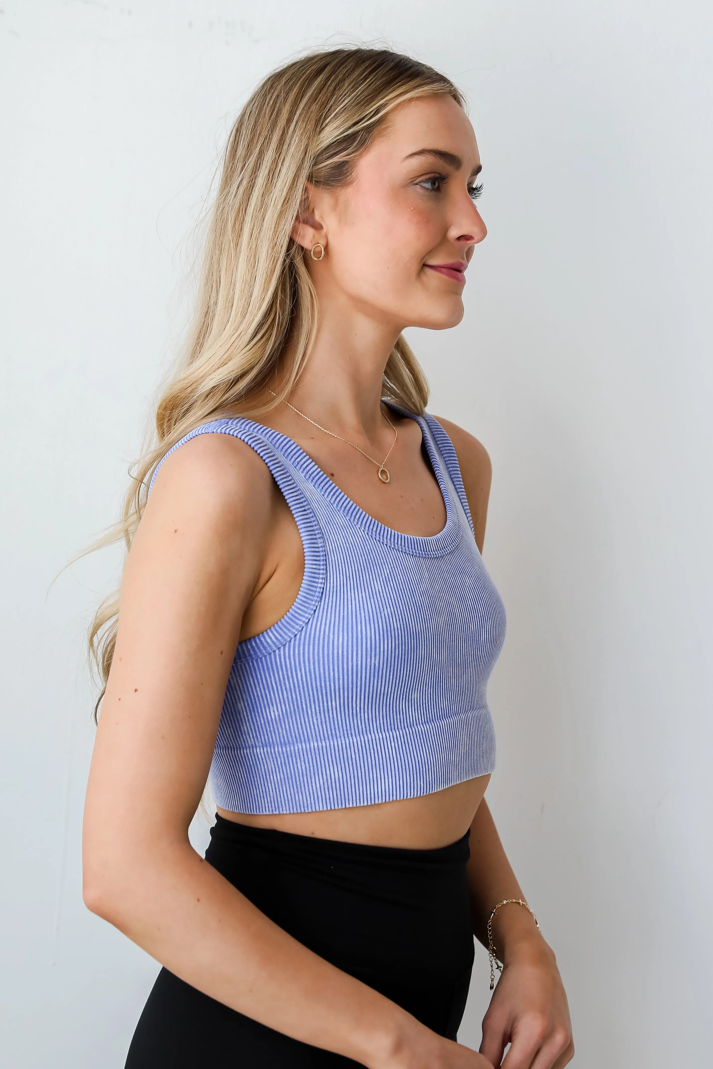 Ready To Go Ribbed Seamless Cropped Tank - DU DEAL