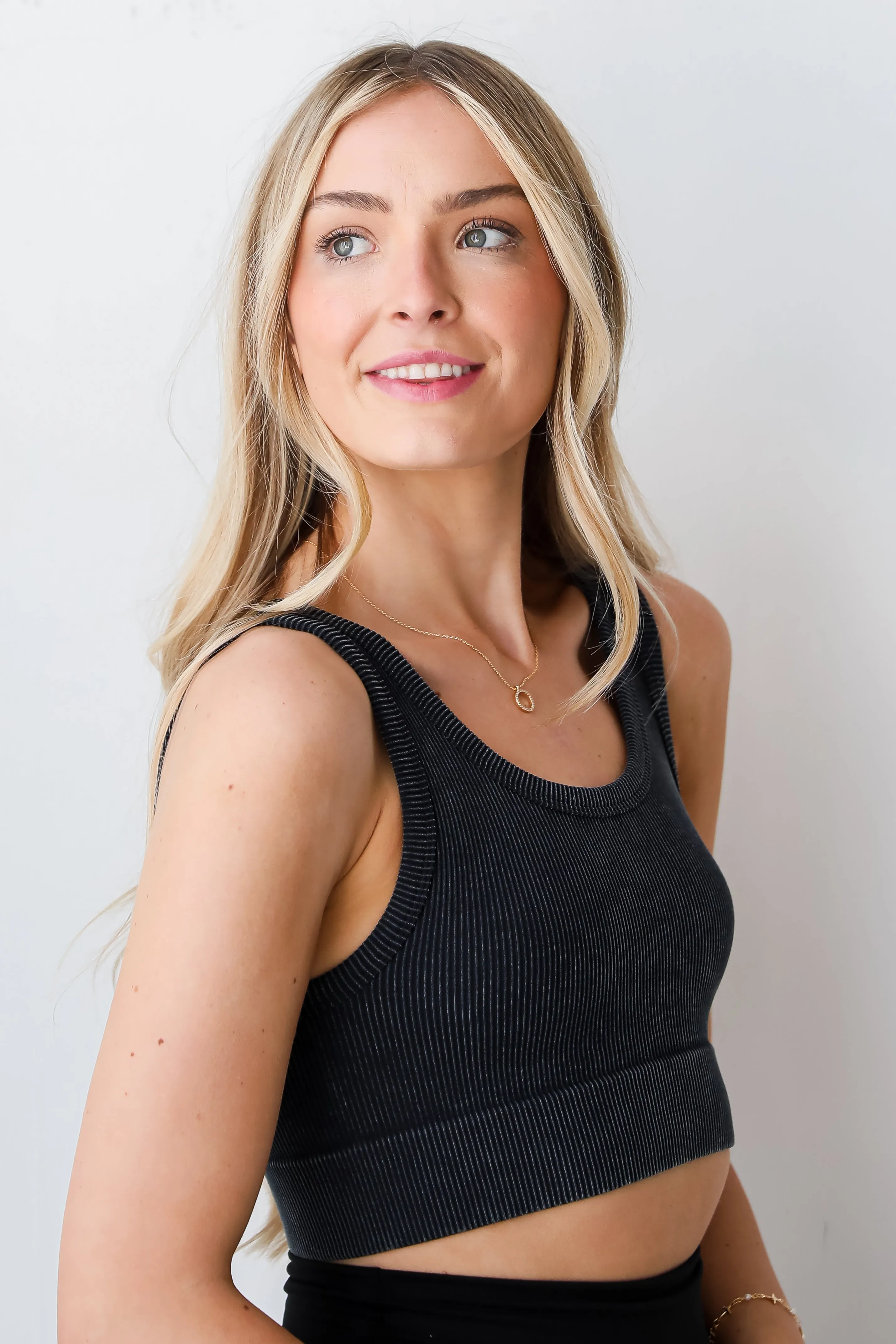Ready To Go Ribbed Seamless Cropped Tank - DU DEAL