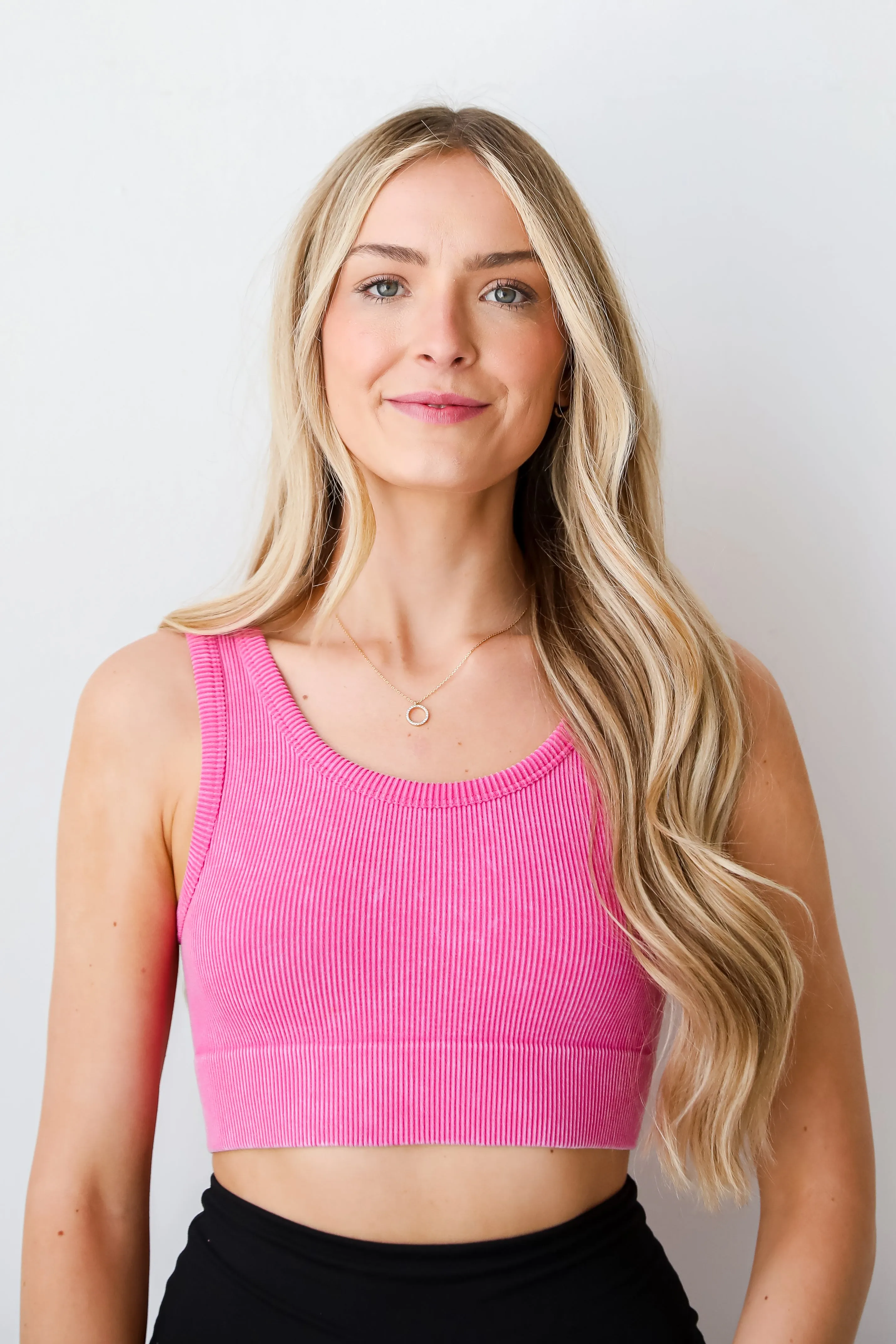 Ready To Go Ribbed Seamless Cropped Tank - DU DEAL