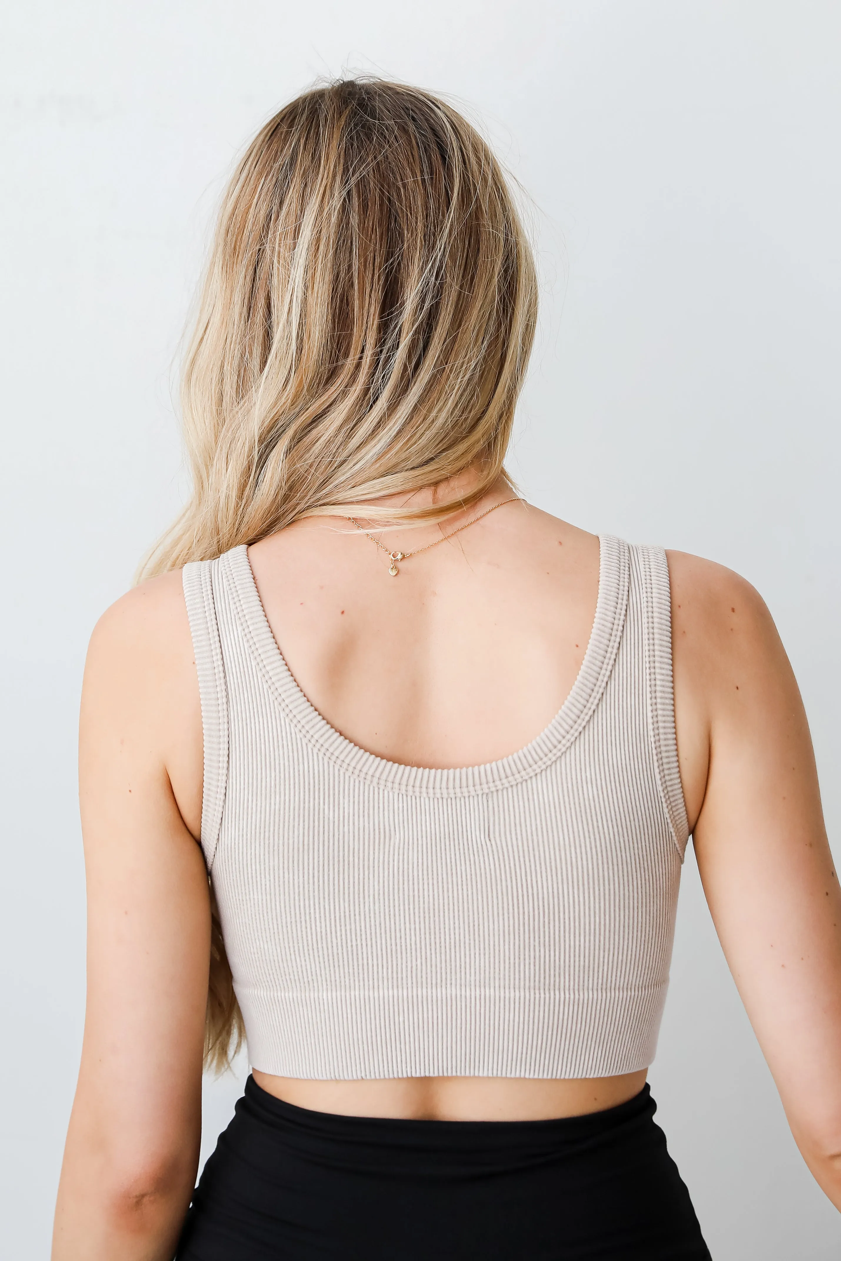 Ready To Go Ribbed Seamless Cropped Tank - DU DEAL