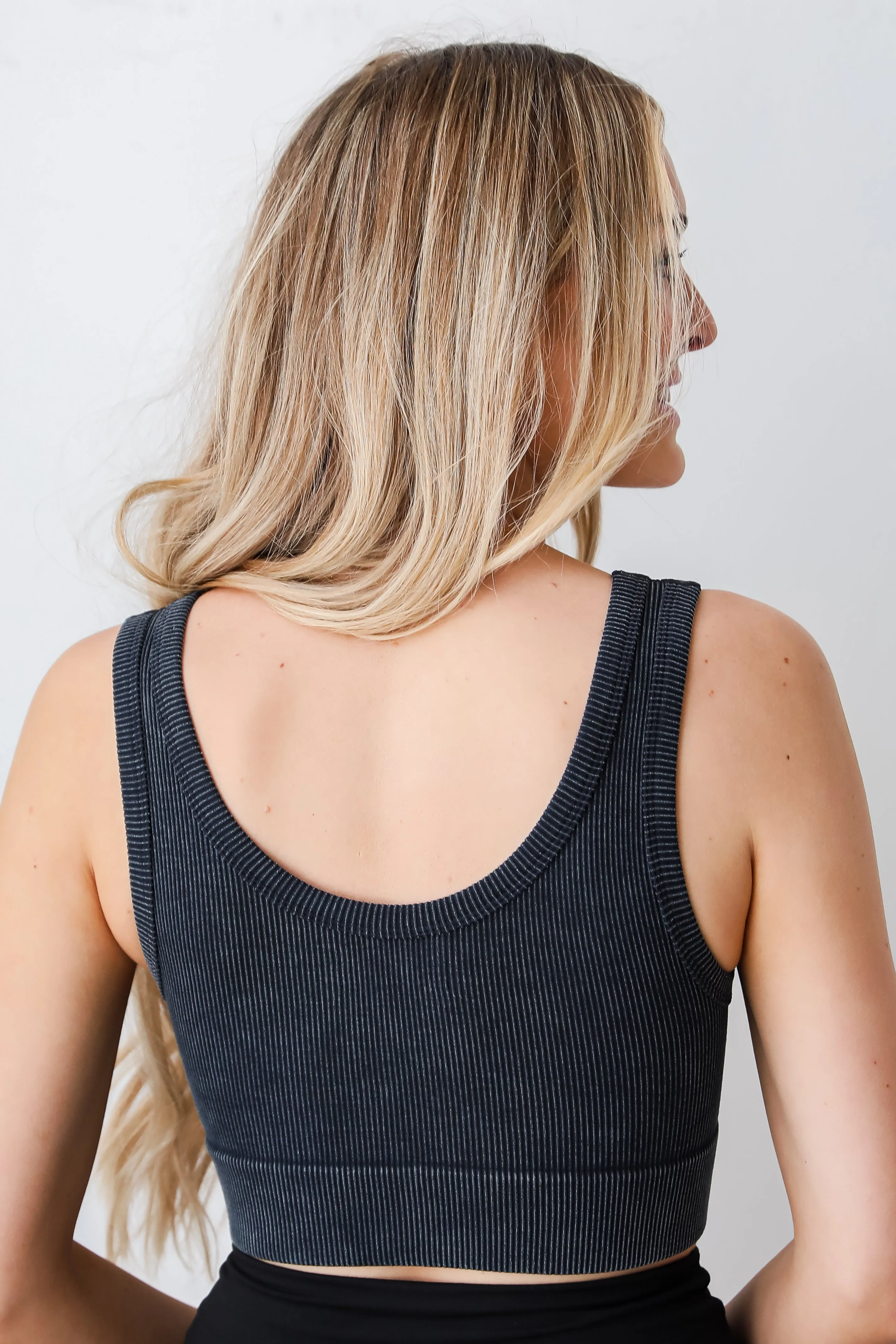 Ready To Go Ribbed Seamless Cropped Tank - DU DEAL