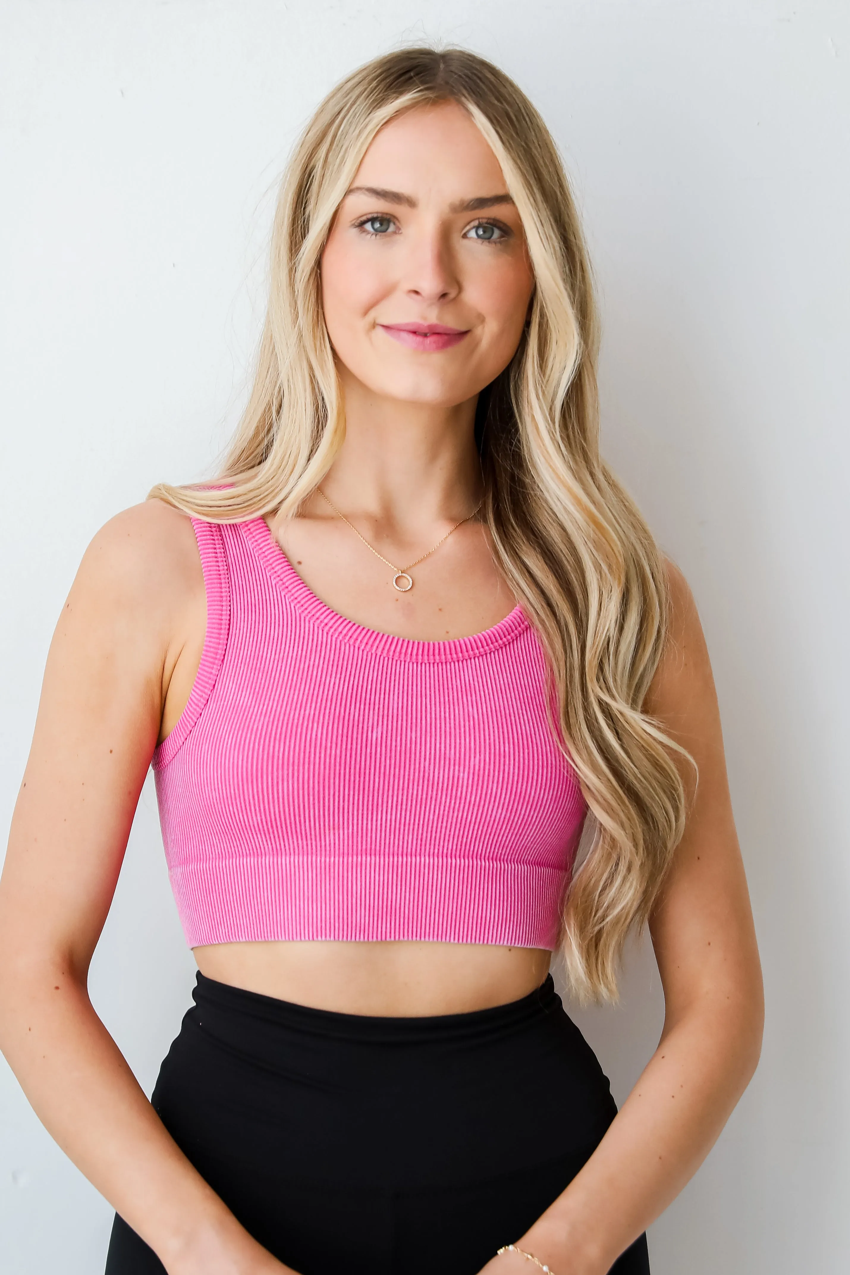 Ready To Go Ribbed Seamless Cropped Tank - DU DEAL