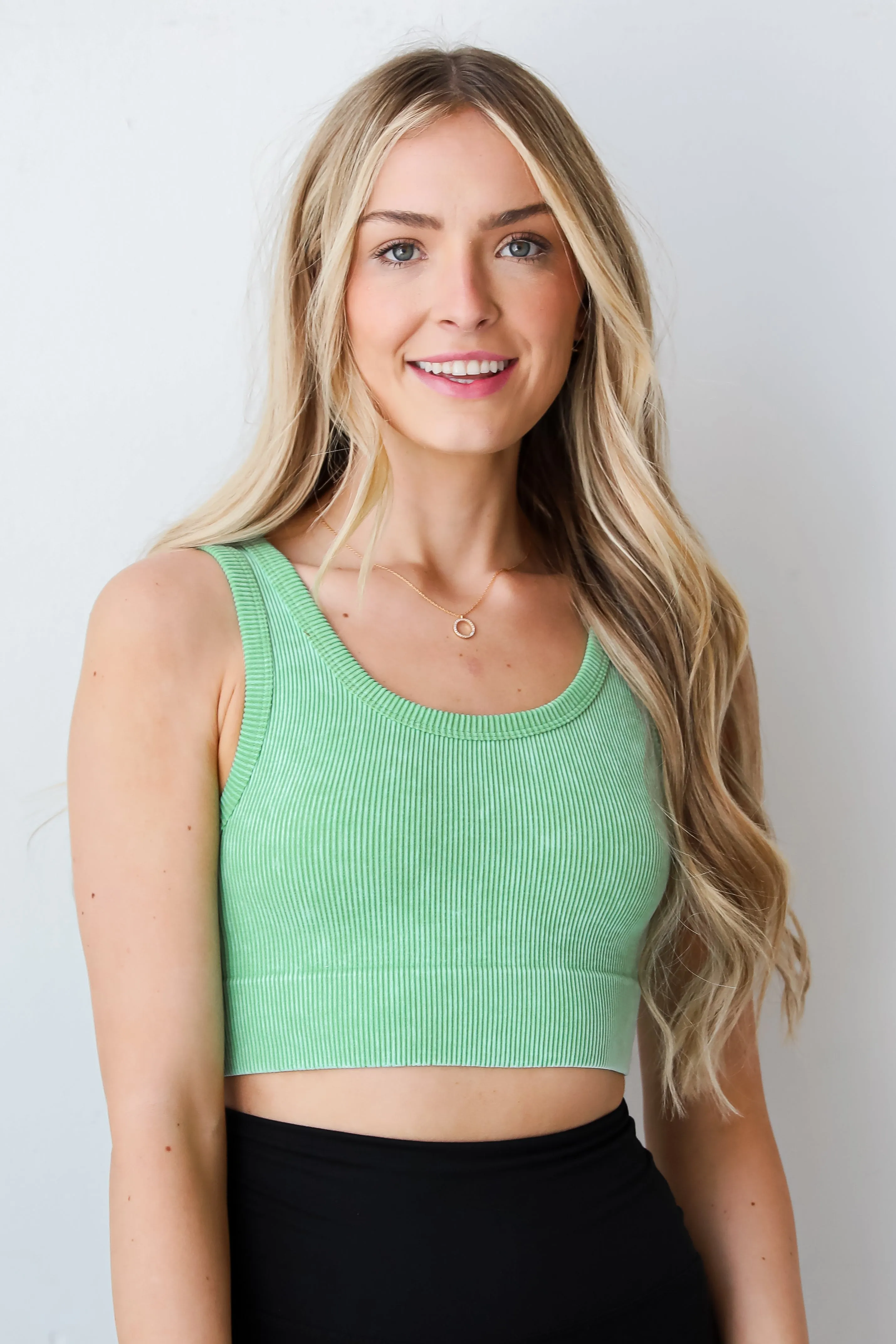 Ready To Go Ribbed Seamless Cropped Tank - DU DEAL