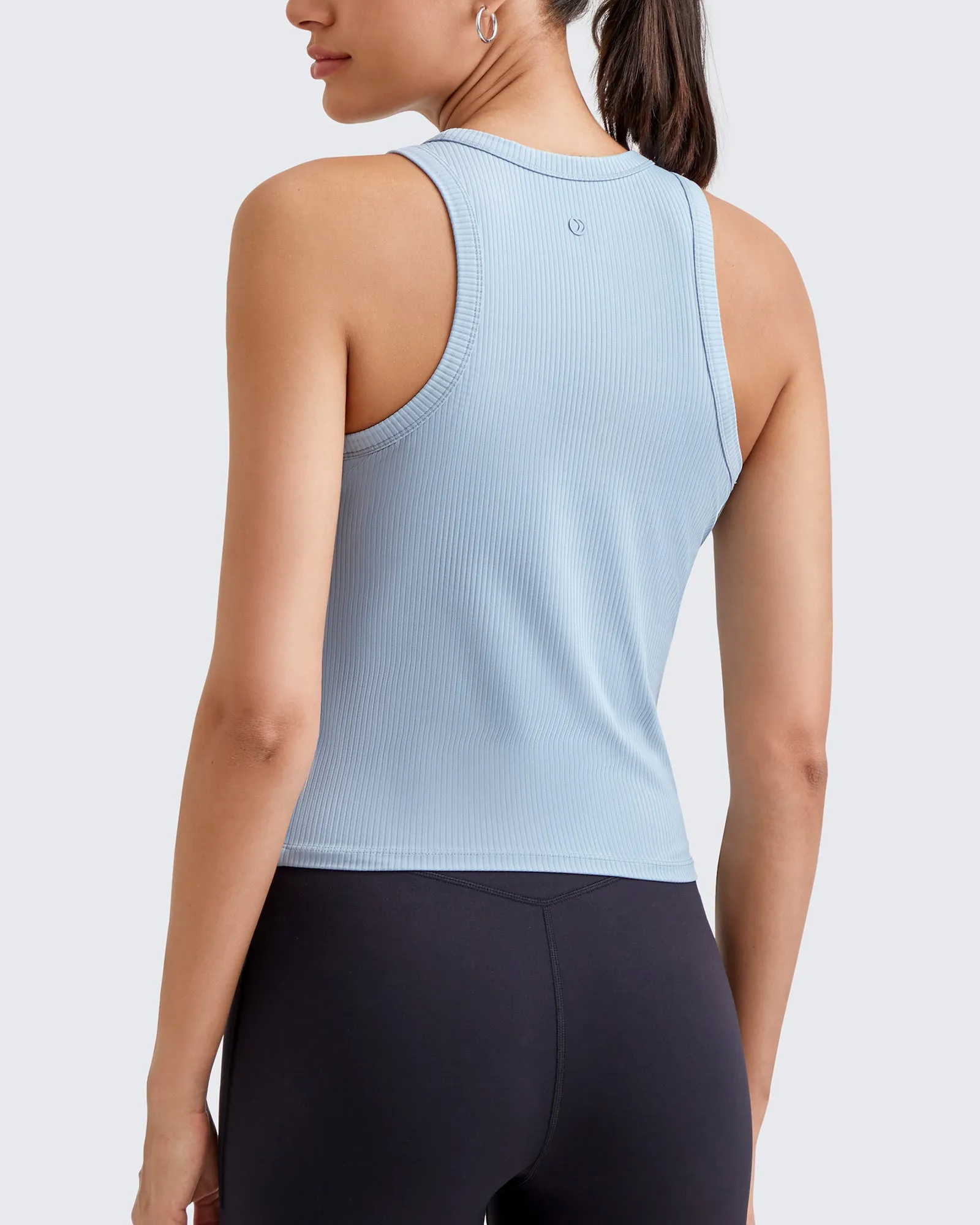 Ribbed Workout Cropped Tank Top