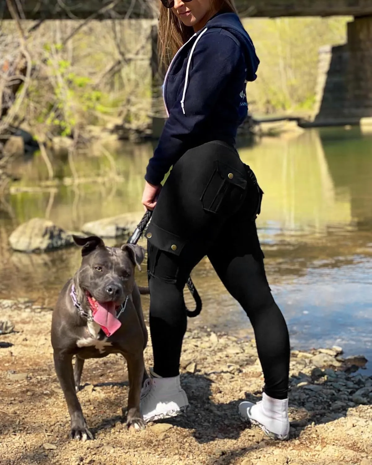 Scrunch Butt Lifting Leggings with Pockets Seamless High Waisted Workout Cargo Pants for Women