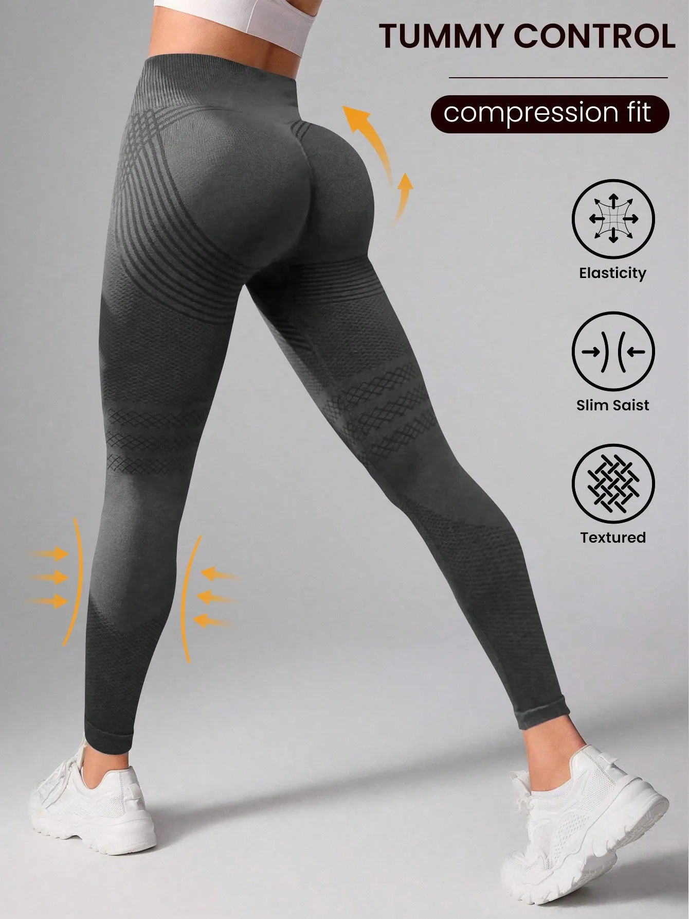 Seamless Wide Waistband Sports Leggings FW24