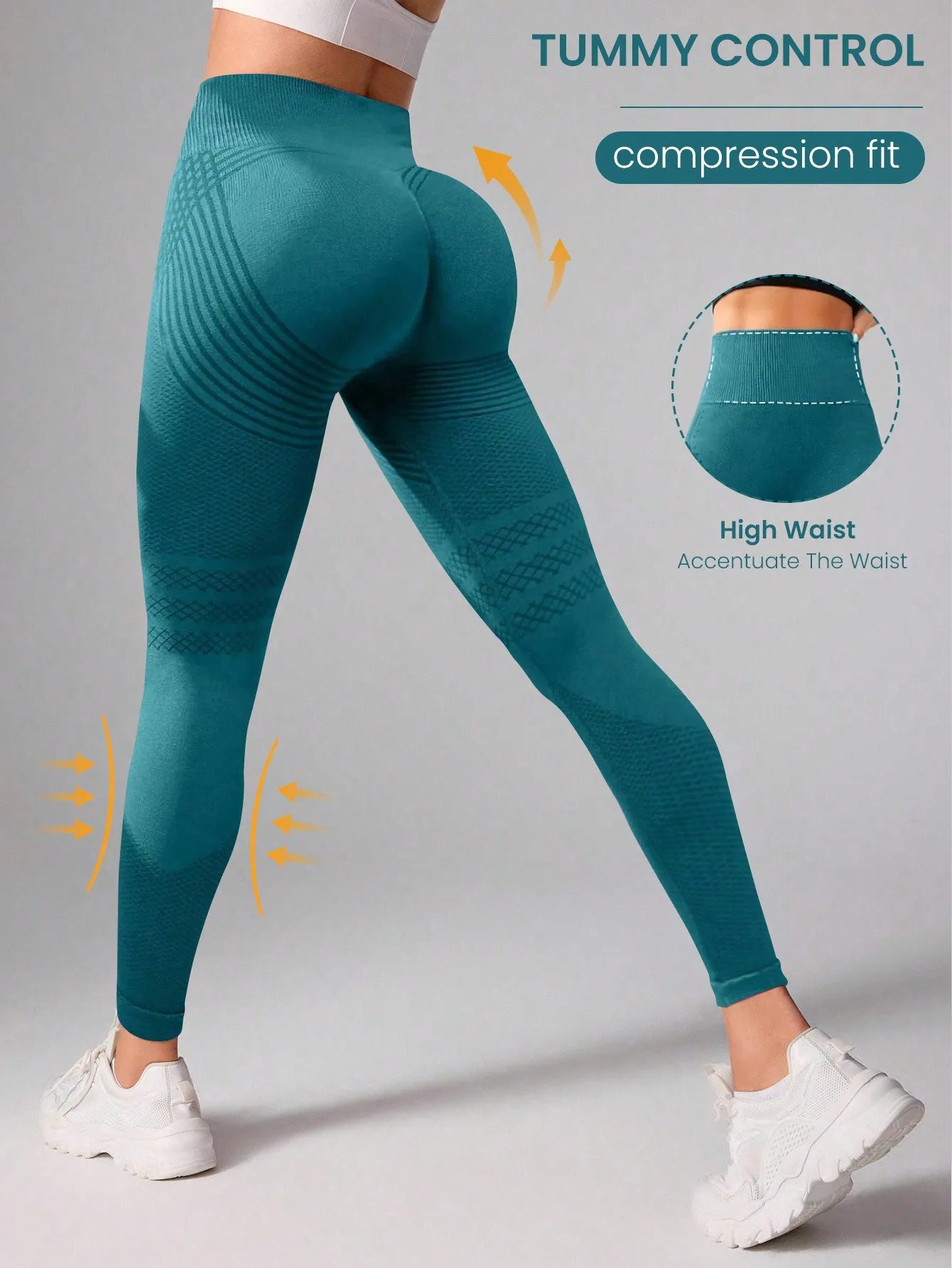 Seamless Wide Waistband Sports Leggings FW24