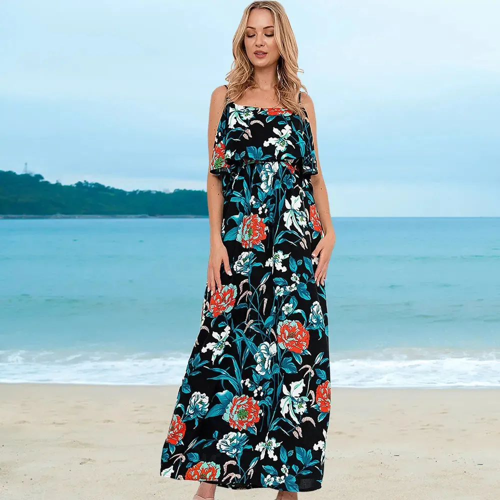 Sleeveless Floral Maxi Dress