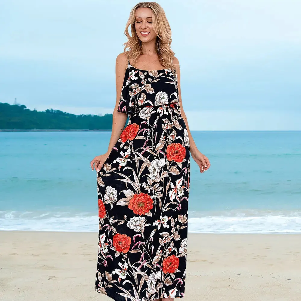 Sleeveless Floral Maxi Dress