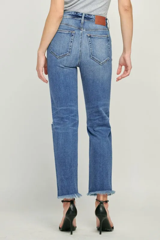 The Day Follows Night High Rise Straight Leg Jeans by Hidden