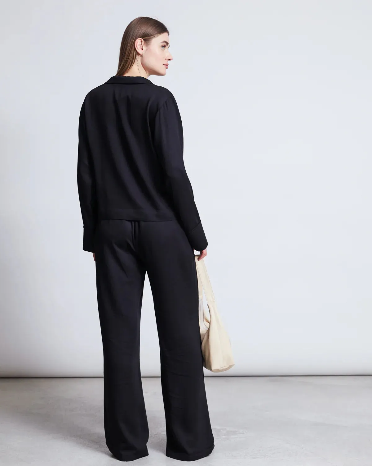 tie blouse - kaluz - black