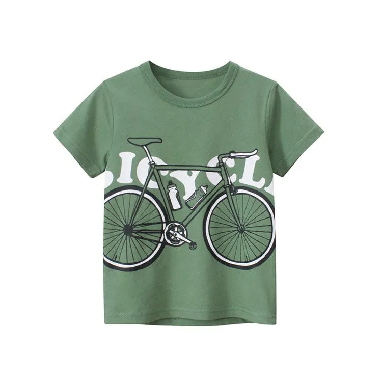 Toddler/Kid Bicycle Print Casual T-shirt