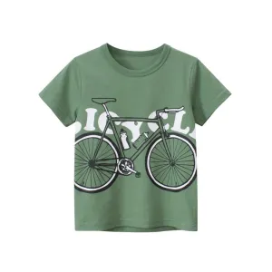 Toddler/Kid Bicycle Print Casual T-shirt