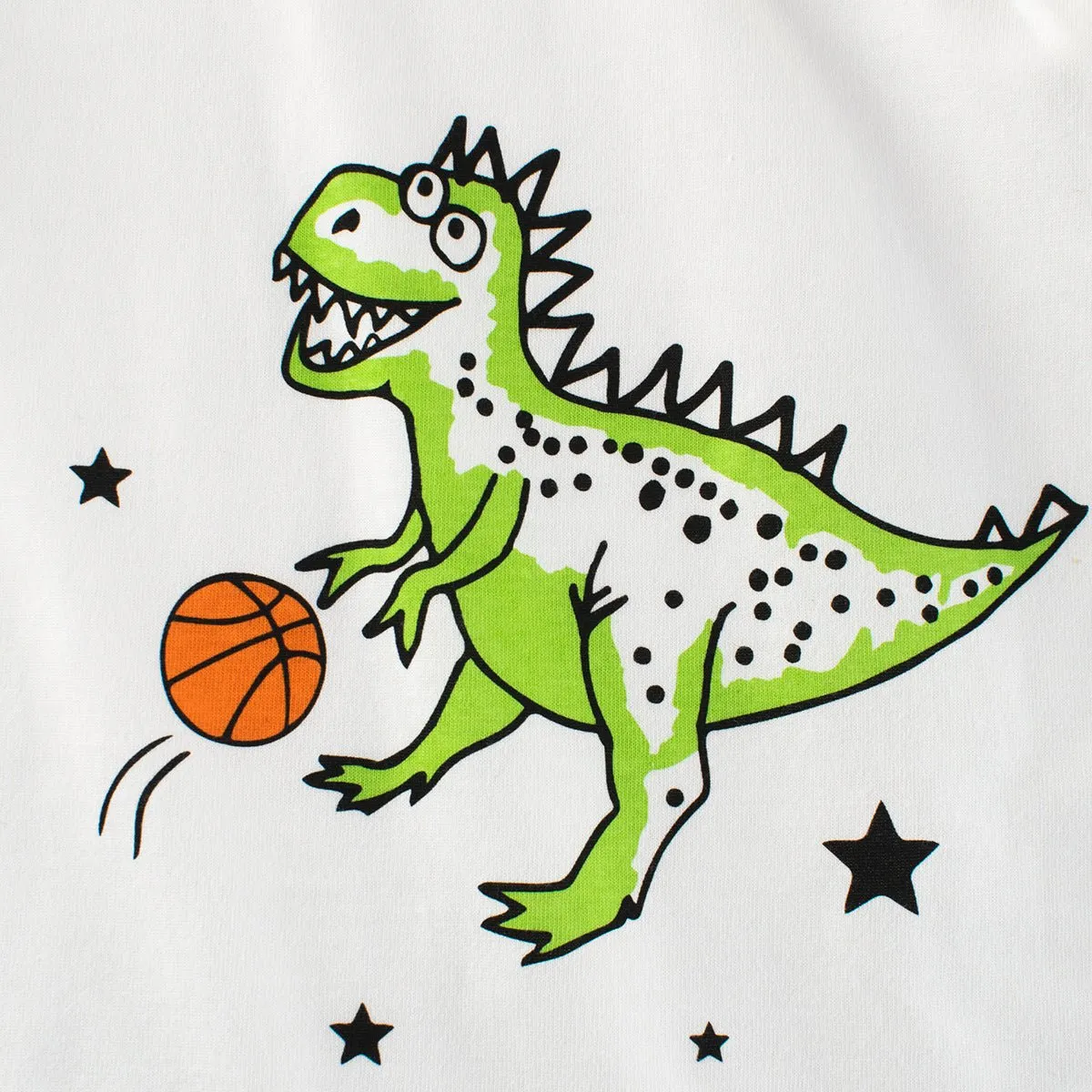 Toddler/Kid Boy's Long Sleeve Green Dino Print Design T-Shirt