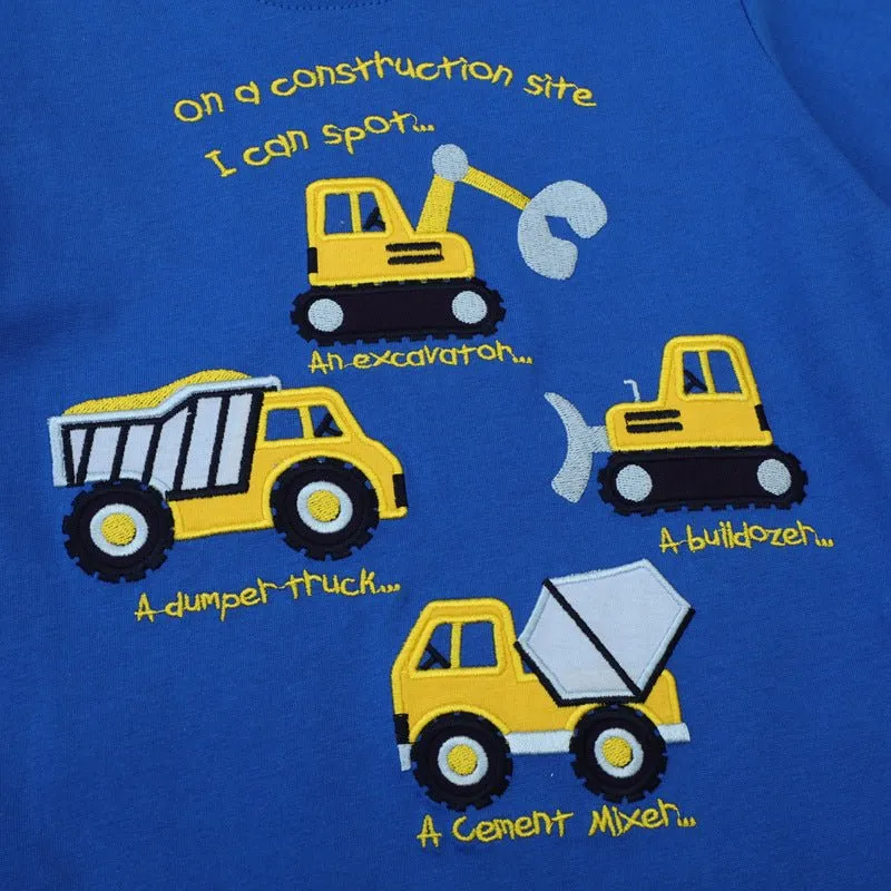Toddler/Kid Boy's Truck Design Blue T-shirt