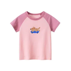 Toddler/Kid Puppy on Skateboard Casual T-shirt