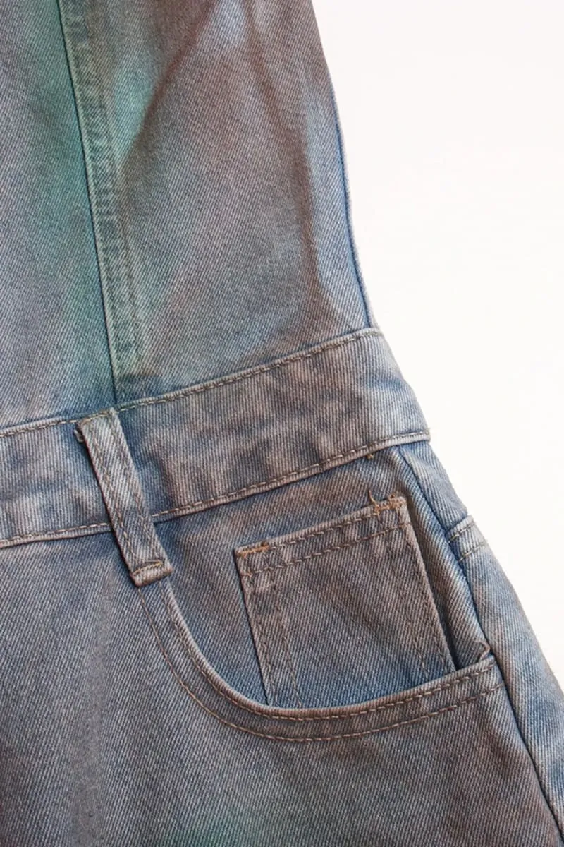 Wide Leg Denim Jumpsuit