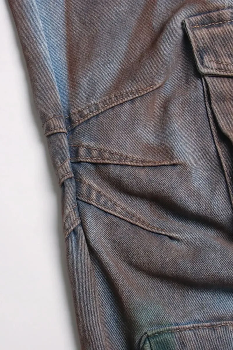 Wide Leg Denim Jumpsuit