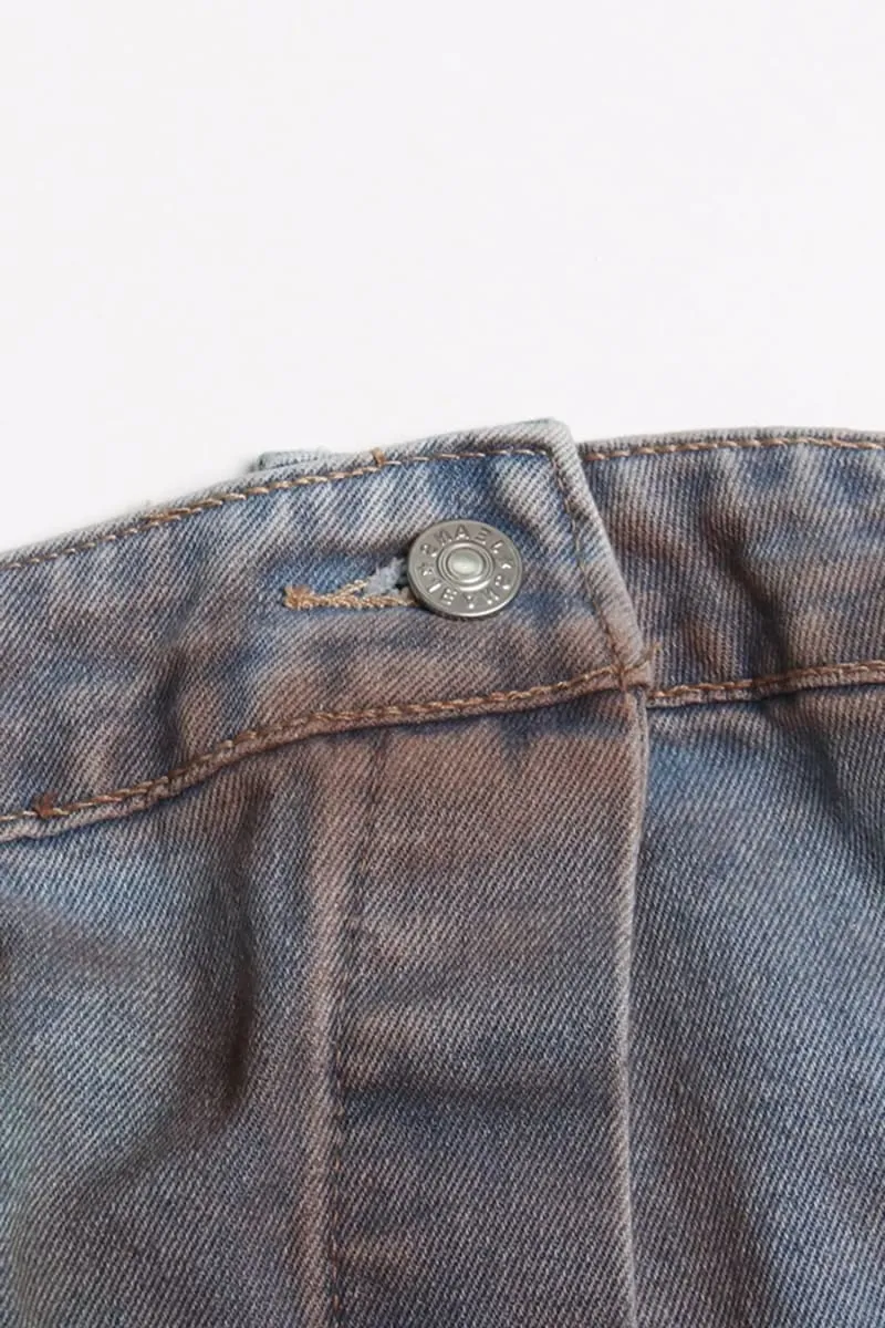 Wide Leg Denim Jumpsuit