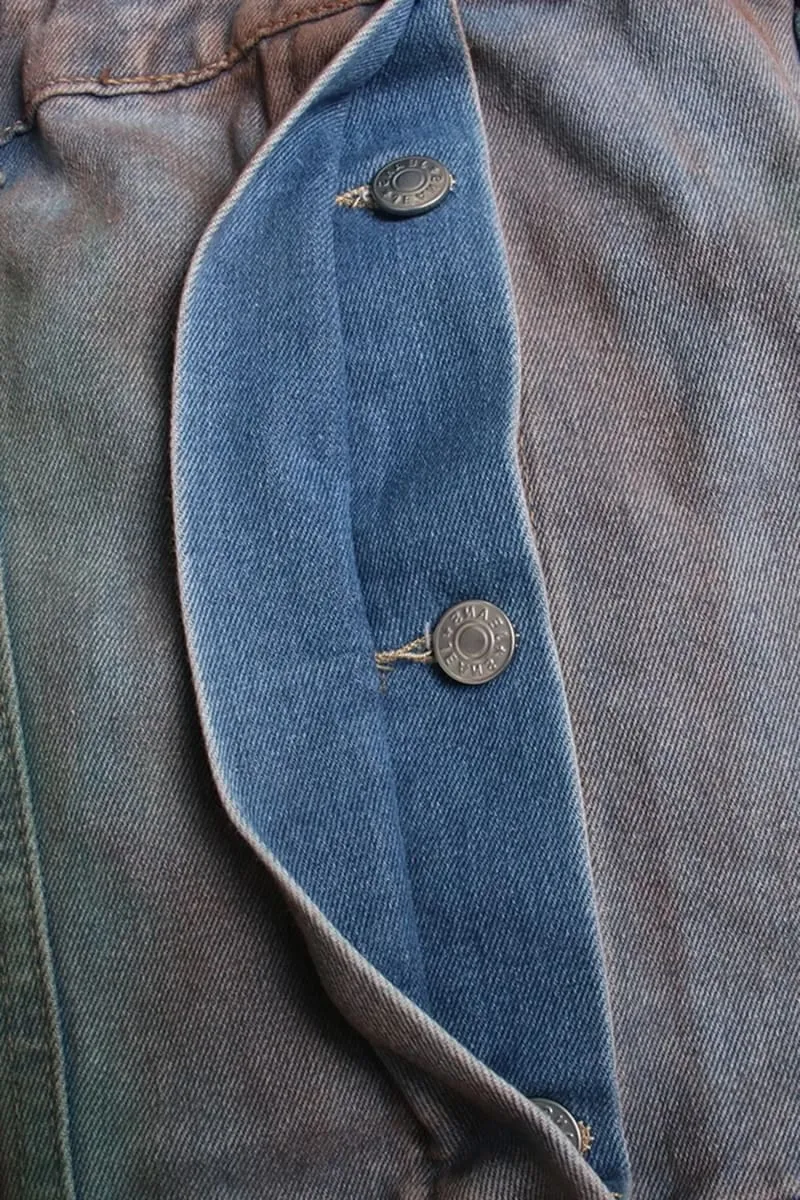 Wide Leg Denim Jumpsuit