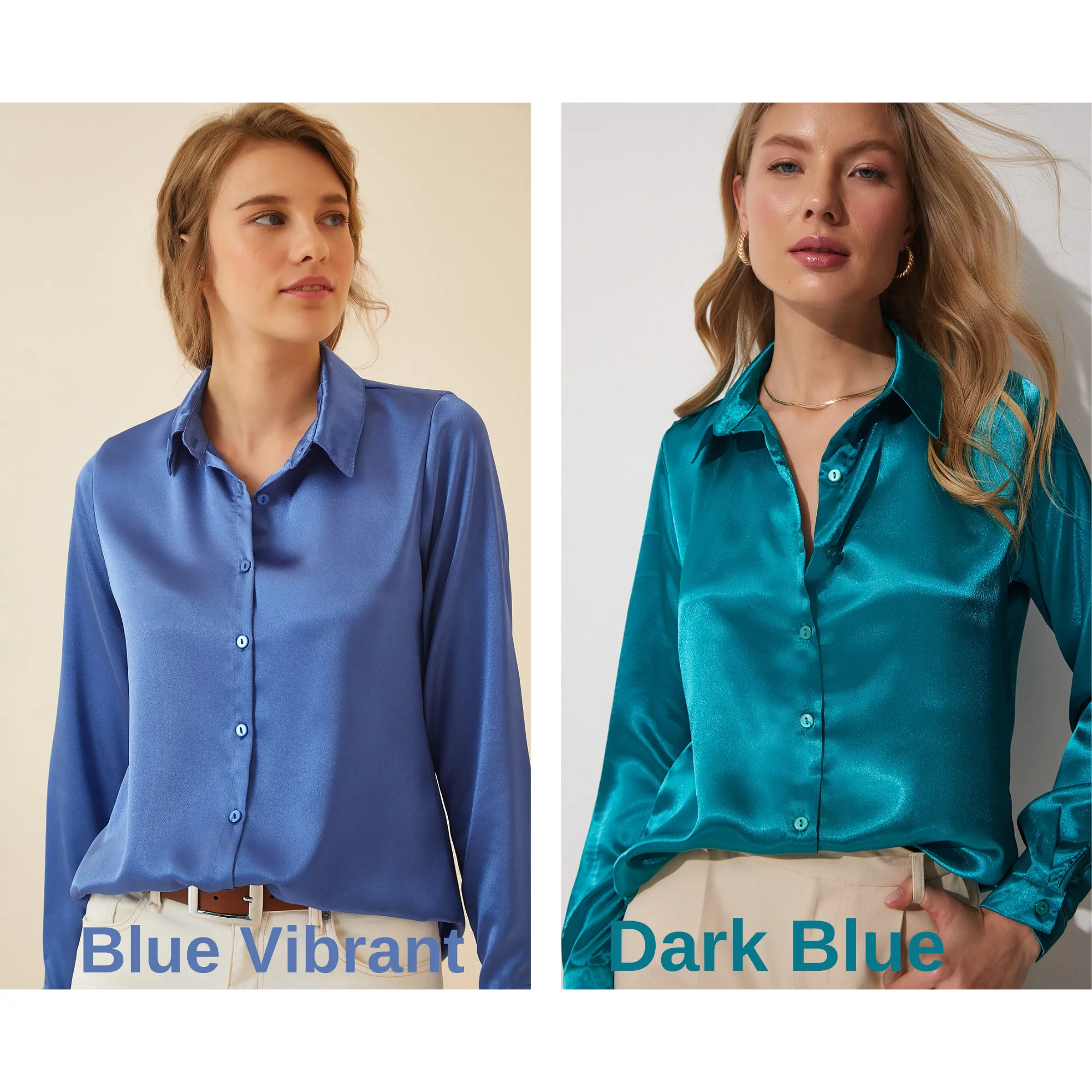 Women's Light Flowy Satin Surface Woman Blouse,Satin Blouse,Gift For Her,Cotton Blouse,Boho Blouse,Satin Long Sleeve Womens Blouse 4