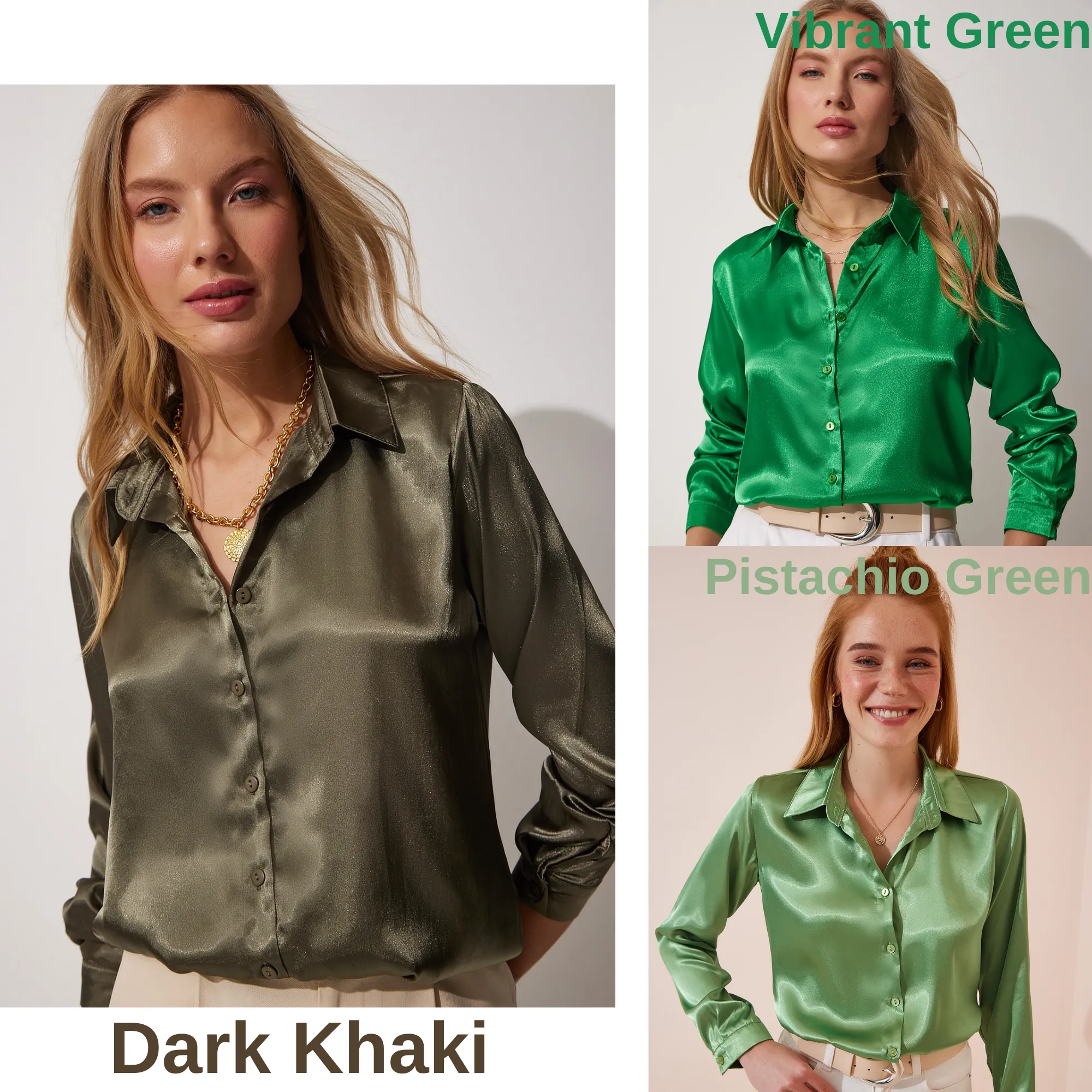 Women's Light Flowy Satin Surface Woman Blouse,Satin Blouse,Gift For Her,Cotton Blouse,Boho Blouse,Satin Long Sleeve Womens Blouse 4